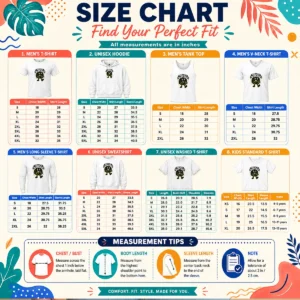 Size chart for Premium Dopamine Addicted To You Silhouette For Couples showing measurements in inches and cm