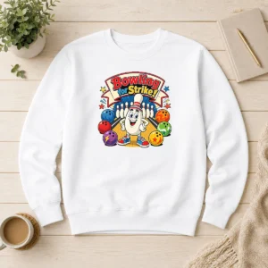 Funny Official Bowling For Strike Cartoon Sweater