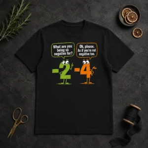 Nice Geek Math Numbers 2 Minus 4 Humor Joke