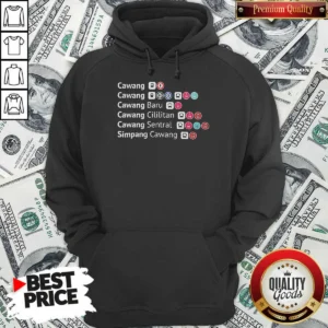 Hot Cawang Cawang Baru Cililitan Sentral Simpang Cawang Transport Transit Map Hoodie in charcoal gray with front pocket and adjustable hood