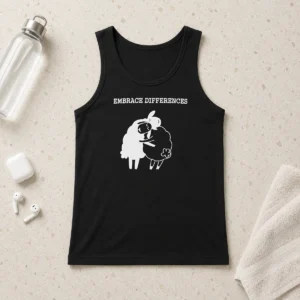 Official Embrace Differences Sheep Hug Hugging Inclusivity Tank Top