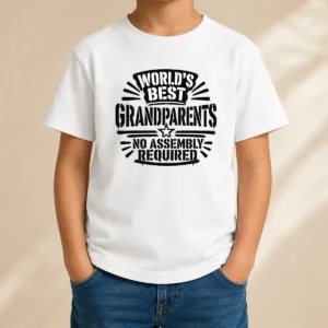 Hot Premium Grandparents Day Stencil Shirt Worlds Best No Assembly Neede Kids T-Shirt