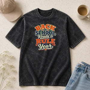 Happy Funny Back To School Vintage Spirit Motivational Washed T-Shirt
