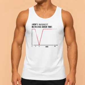 Official Men'S Interest In Boobs Over Time Chart Age 0 3 5 20 Tank Top
