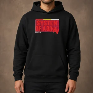 Top Pretty System Of A Down Berlin Germany Olympiastadion On July 8 2026 Down Text black hoodie front view