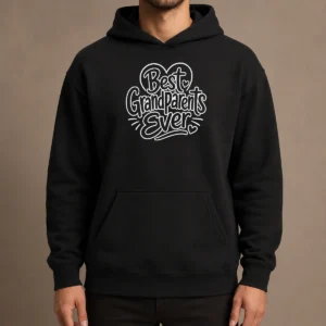 Original Best Grandparents Ever Line Art Hoodie in soft fabric with front pocket and adjustable hood