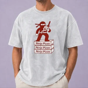 Premium Ninja Pizza Ninja Pizza Ninja Pizza Ninja Pizza Standing On Boxes Washed T-Shirt
