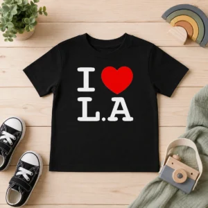 Pretty I Love LA Basic Kids T-Shirt