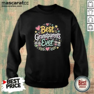 Official Best Grandparents Ever For Grandparents Doodle Typograp Sweatshirt