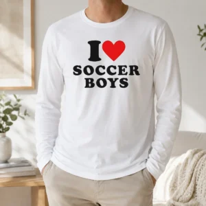 Premium Original I Love Soccer Boys Long Sleeve Shirt
