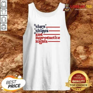 Premium Stars Stripes And Reproductive Rights Patriotic Lettering With Striped Lines Tank Top