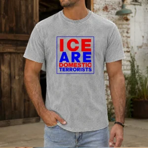 Top ICE Are Domestic Terrorists Washed T-Shirt