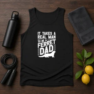 Original It Takes A Real Man To Be A Ferret Dad Pet Owner Tank Top