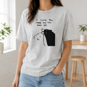 Good I Love You More And More Each Day Washed T-Shirt