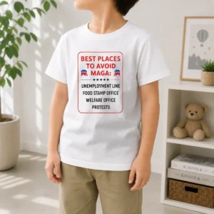 Nice Best Places To Avoid MAGA Kids T-Shirt