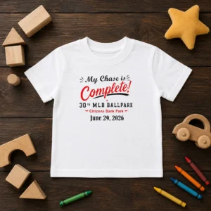 Pretty Brandon Vickrey Wearing My Chase Is Complete 30th Ballpark Kids T-Shirt