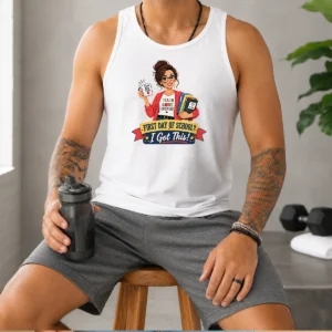 Pretty First Day Of School Teacher Vector Tank Top