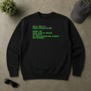 Premium Funny Special Order 937 Sci Fi Terminal Text Geek Sweater