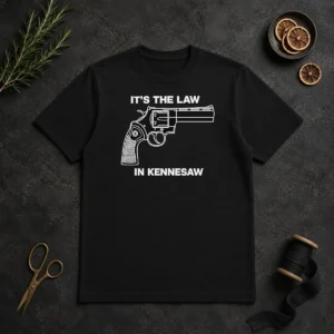 Original Hot It'S The Law In Kennesaw Gun Revolver