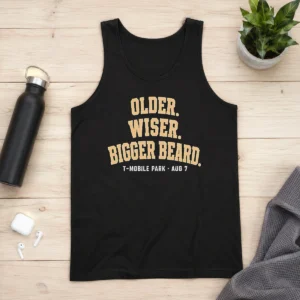 Original Older Wiser Bigger Beard T Mobile Park Aug 7 Tank Top