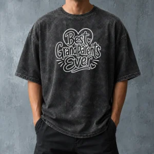Original Best Grandparents Ever Line Art Washed T-Shirt