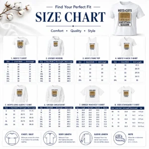 Size chart for Pretty Hots And Cots Sweatbox Season Thermostat with measurements in inches and cm