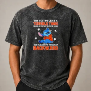 Pretty Stitch This Getting Old Is A Terrible Thing I Blacked Out For Twenty Minutes This Morning Washed T-Shirt