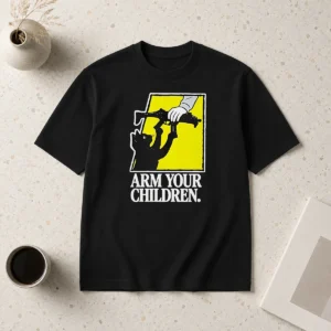 Awesome Pretty Black Cat With Gun Satire Arm Your Children