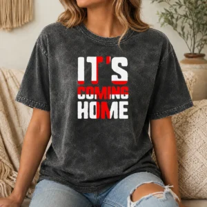 Official It'S Coming Home England Football Washed T-Shirt