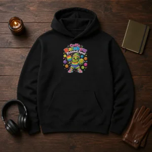 Hot Coffs Rainbow Pickleball Squad Kawaii Hoodie