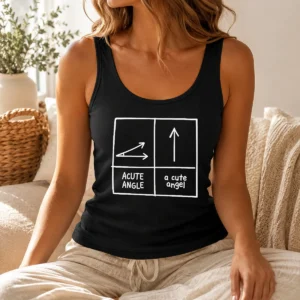 Original Acute Angle And A Cute Angel Geek Tank Top