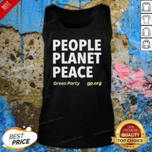 Premium People Planet Peace Green Party Political Activism Tank Top