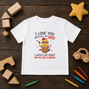 Pretty Minion I Love You Ass With All My I Would Say Heart But My Ass Is Bigger Kids T-Shirt