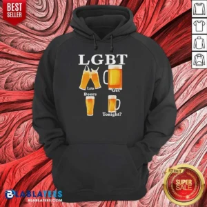 Premium LGBT Lets Get Beers Tonight Beer Drinking Humor Hoodie