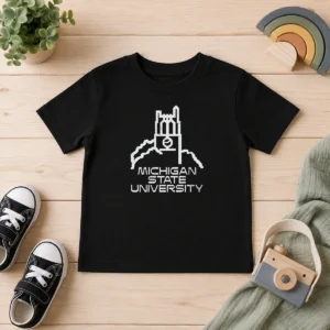 Top MSU Michigan State University Logo Kids T-Shirt