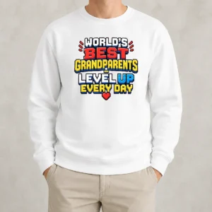 Good Funny Grandparents Day Worlds Best Pixel Sweater