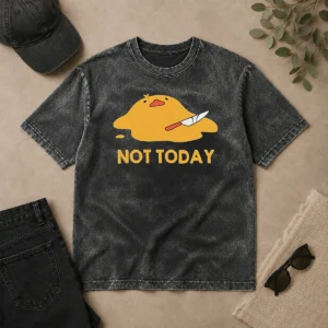 Official Melted Duck With Knife NOT TODAY Washed T-Shirt