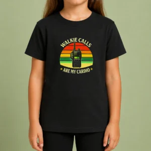 Pretty Walkie Calls Are My Cardio Geek Kids T-Shirt