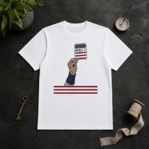 Funny USA Article 27 Card t shirt in classic fit with bold text design on front