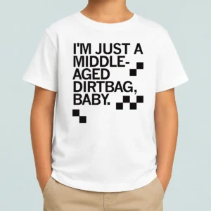 Funny Nice Middle Aged Dirt Bag Kids T-Shirt