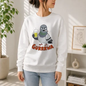 Official Angry Pigeon With Beer And Cigarette Sweater