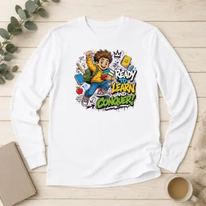 Official Excited Student Ready To Learn Back To School Long Sleeve Shirt