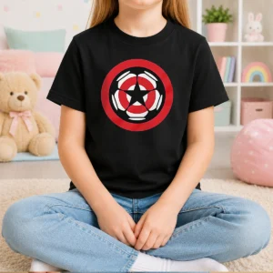 Hot Captain America Marvel Cinematic Universe UEFA Champions Kids T-Shirt