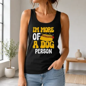 Good Hotdog Lover I'M More A Dog Person Tank Top