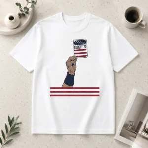 Perfect USA Article 27 Card t shirt in classic fit with bold print on front