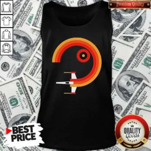 Top Nice Star Wars X Wing Retro Sunset Spiral Circle Tank Top optimized for comfort and fit