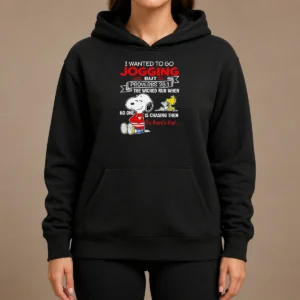 Awesome Premium Snoopy IWanted To Go Jogging But Proverbs 28 1 The Wicked Run When No One Is Chasing Them So There'S That Hoodie