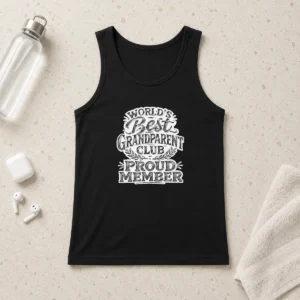 Happy Pretty Grandparents Day Proud Member Sketch Tank Top
