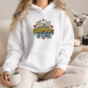 Awesome Best Grandparents Ever Retro Distressed Hoodie