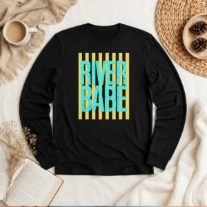 Funny River Babe Retro Stripes Sunshine Long Sleeve Shirt